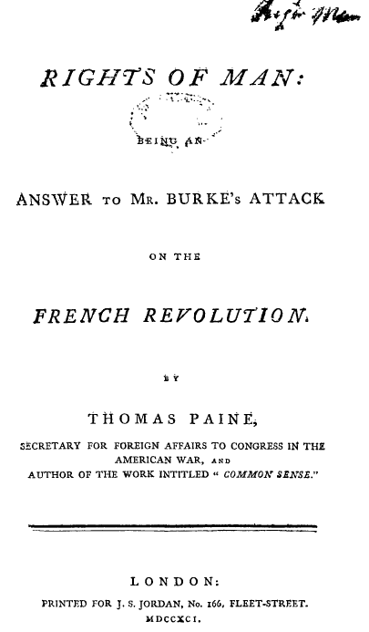 Rights of Man title page