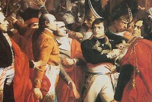 A detail of François Bouchot’s “General Bonaparte in the Council of the Five Hundred.” RMN-GP, Musée National du château de Versailles - link