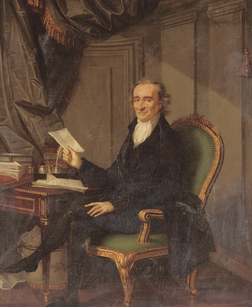 Portrait of Thomas Paine by Bass Otis after an engraving by George Romney, courtesy of the National Gallery.