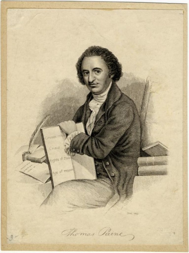 Sketch of a young Thomas Paine - Courtesy of the Truth Seeker