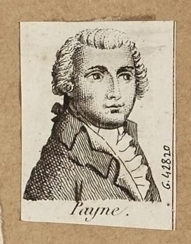 A Paine sketch, spelled 'Payne', by an anonymous French artist from an unknown date