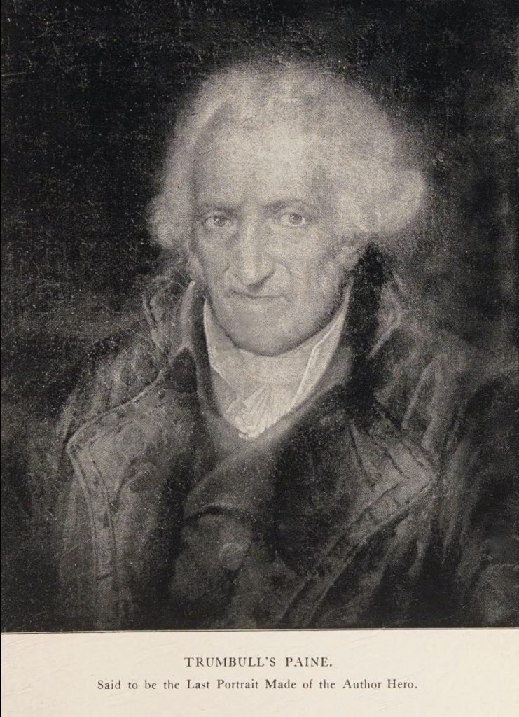 John Trumbull sketch of Paine in his later years believed to the last portrait of Paine made in his lifetime