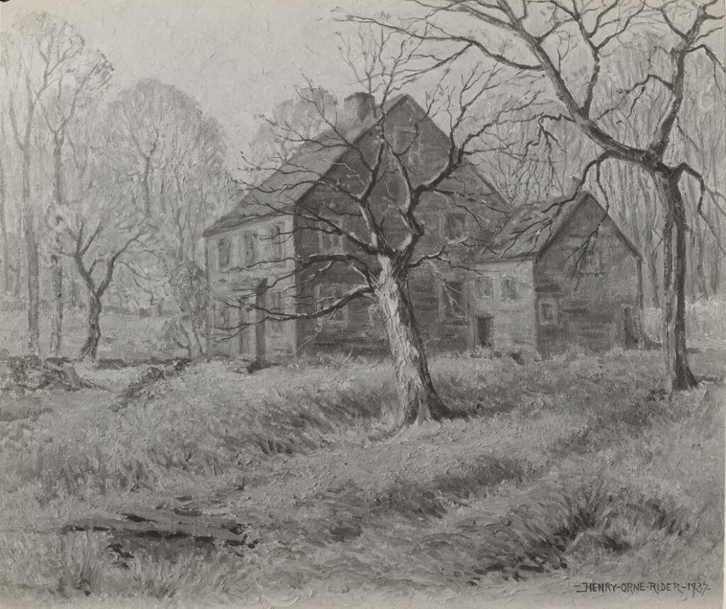 A 1937 oil painting of the Thomas Paine Cottage by Henry Orne Ryder - Boston Public Library