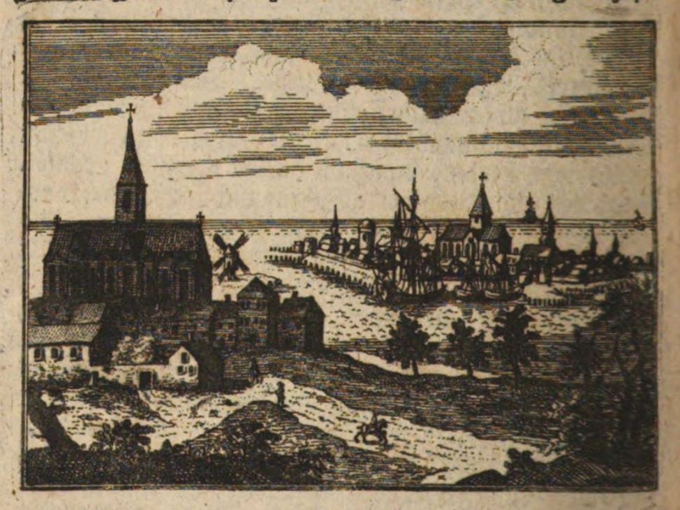 1759 illustration of the port of Le Havre on the northern coast of France. Paine met his friend Thomas Clio Rickman here in 1802 who helped Paine prepare for the last trans-Atlantic trip back to America - The Newly Opened Historical Picture Gallery