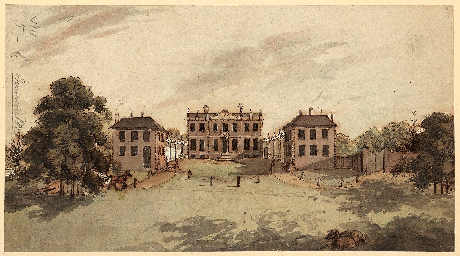 Thomas Paine met Edmund Burke in England in the summer of 1788, where Paine stayed for several days as a guest at Burke's country home near Beaconsfield shown as it was in 1792 in this painting here by Ravenhill. The two discussed political developments, though this was just before their famous ideological rift over the French Revolution - 
British Library