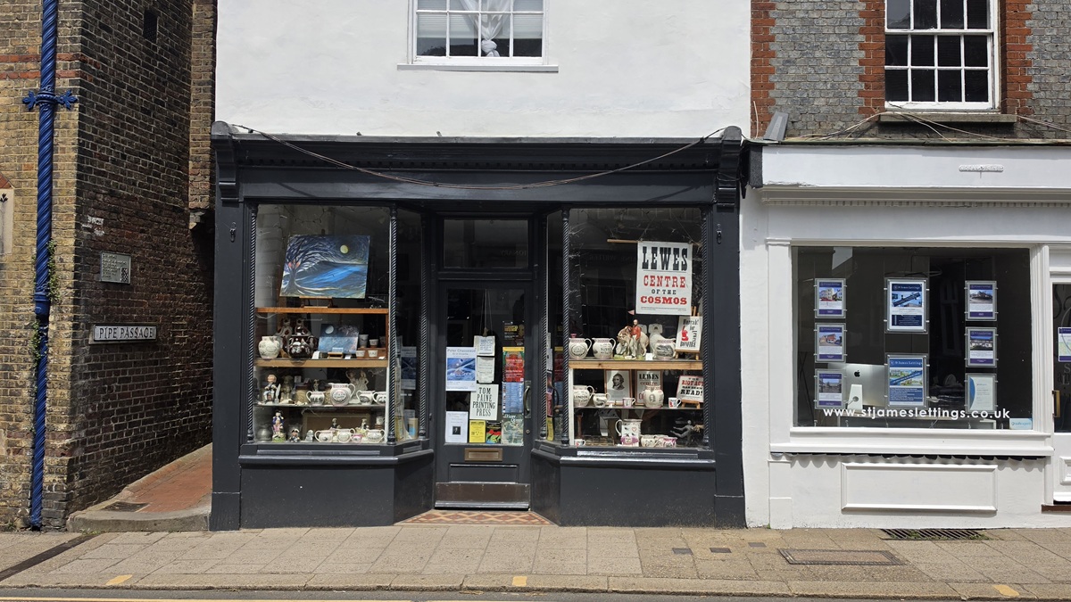 The Tom Paine Printing Press in Lewes, England is a project by artist Peter Chasseaud to set up a working 18th-century style wooden Common Press open to the public for demonstrations - Photo by TPHA Board Member Paul Myles